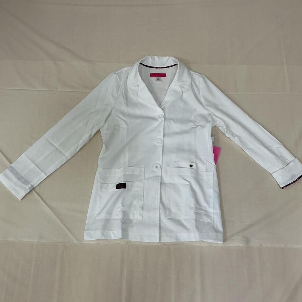 Betsey Johnson medical scrub jacket/lab coat